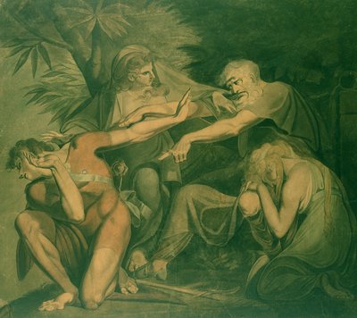 Oedipus cursing his son Polynices - Go to Ruin, Spurned and Disowned by me by Johann Heinrich Füssli